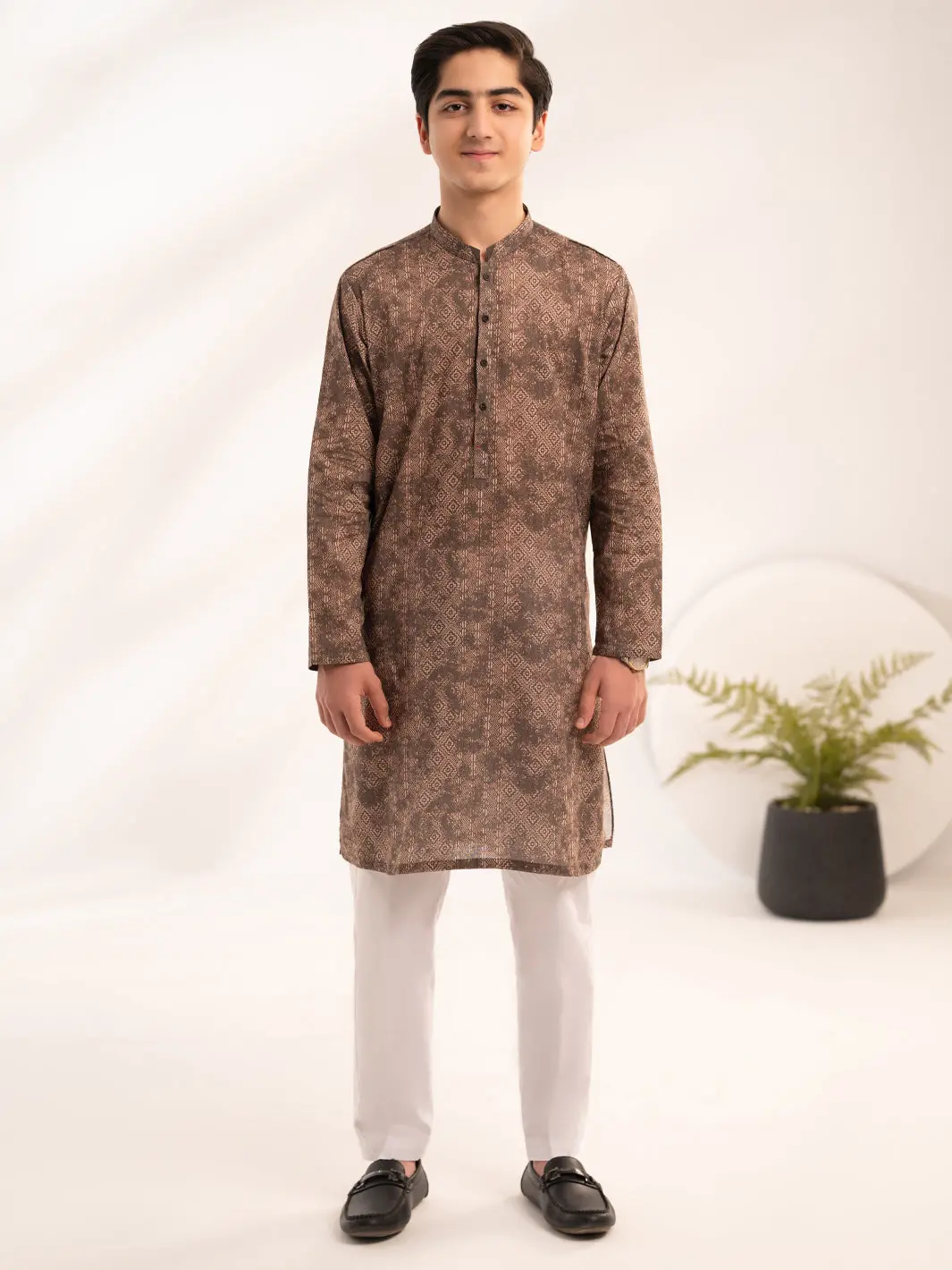 Brown Cotton Kurta - Alt-K-068 1