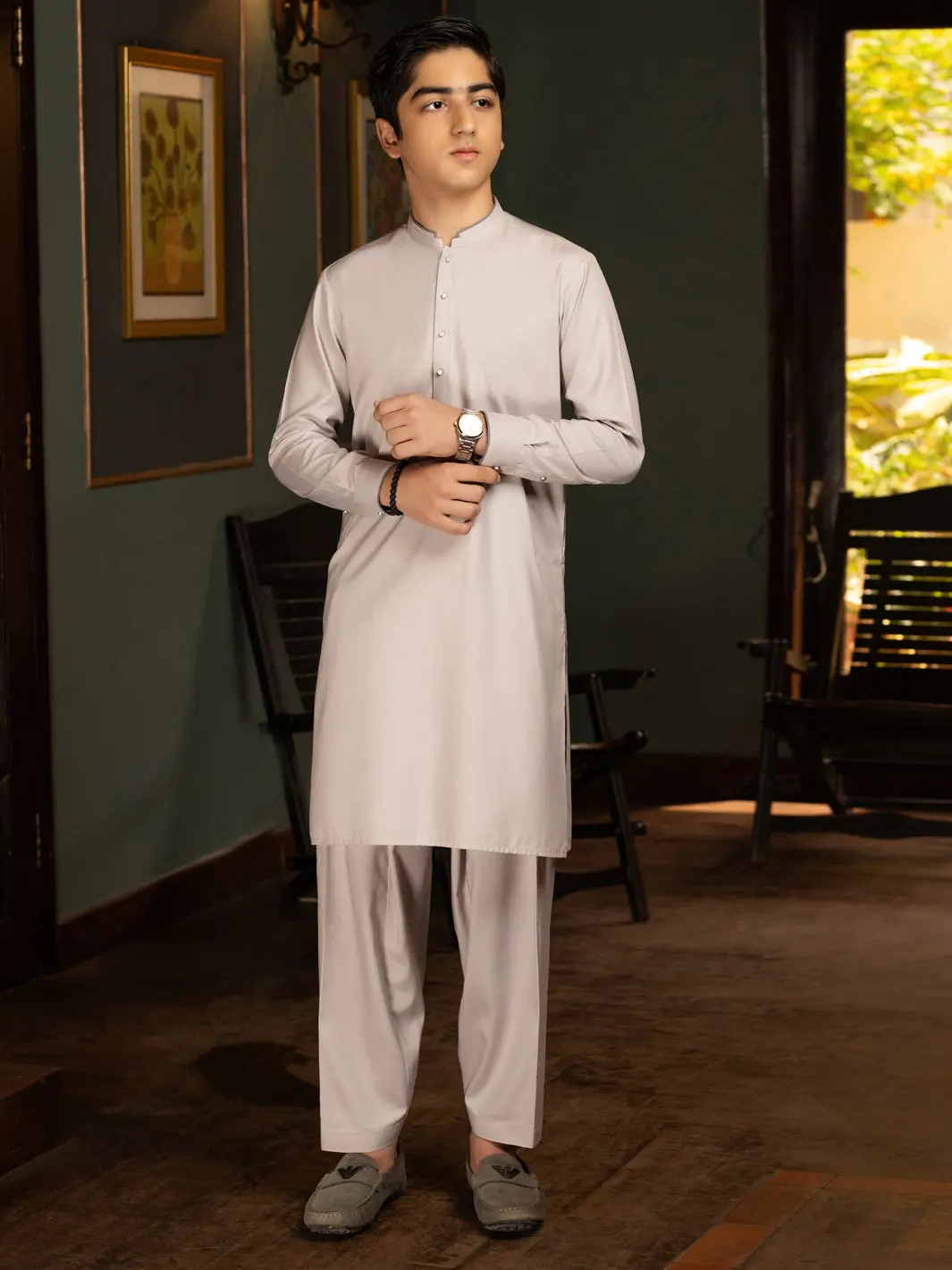 Light Purple Blended Kameez Shalwar - Alt-Ks-072 1