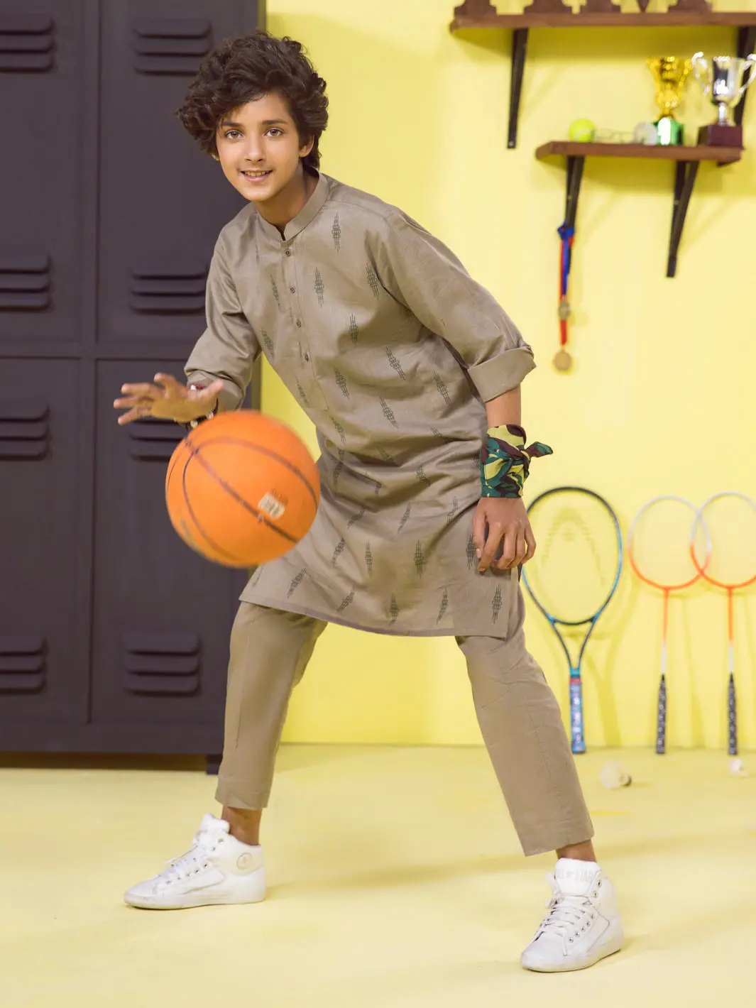 Light Olive Boy Kurta Trouser - Alt-Kt-005 1