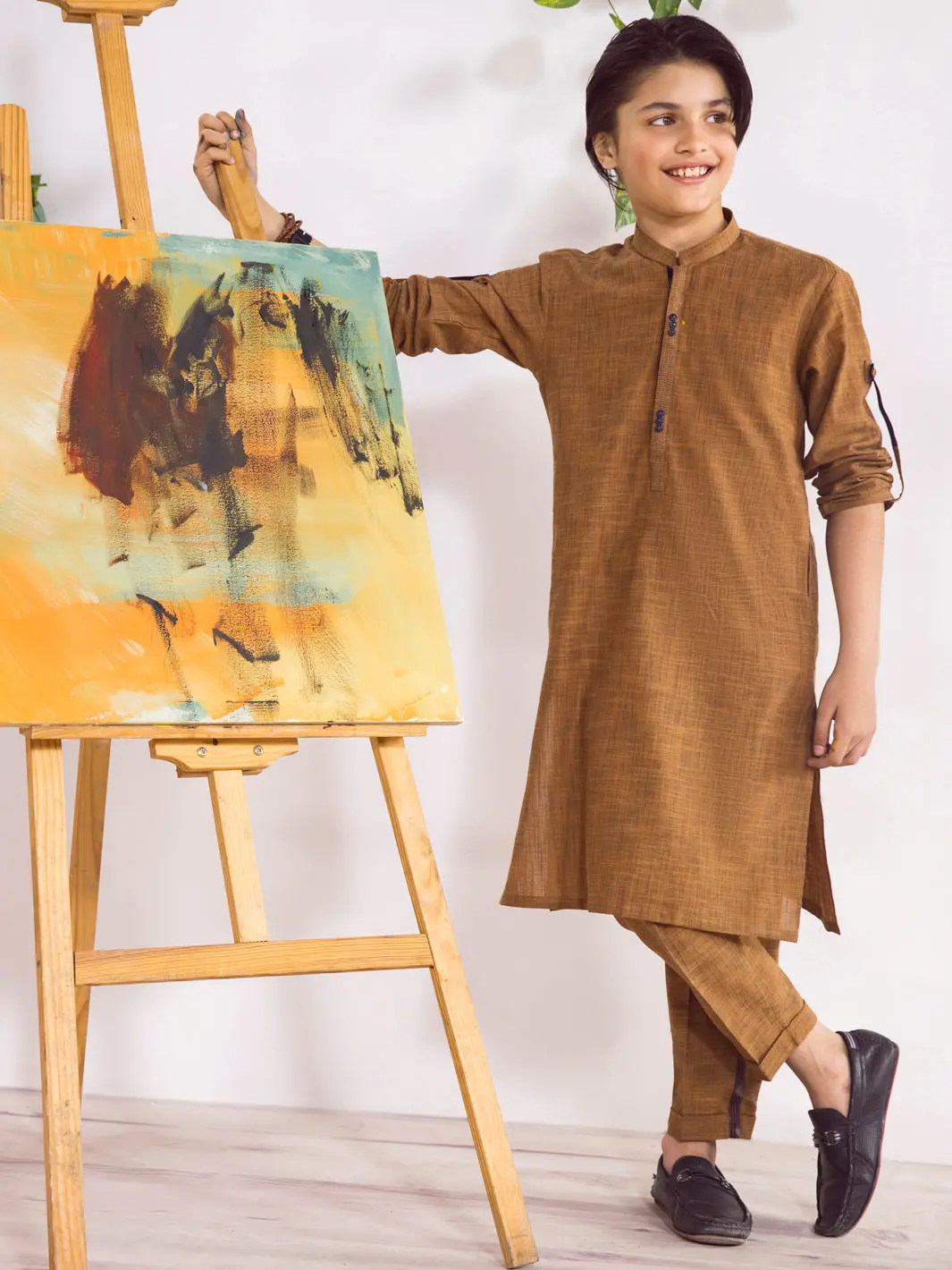 Brown Boy Kurta Trouser - Alt-Kt-008 1