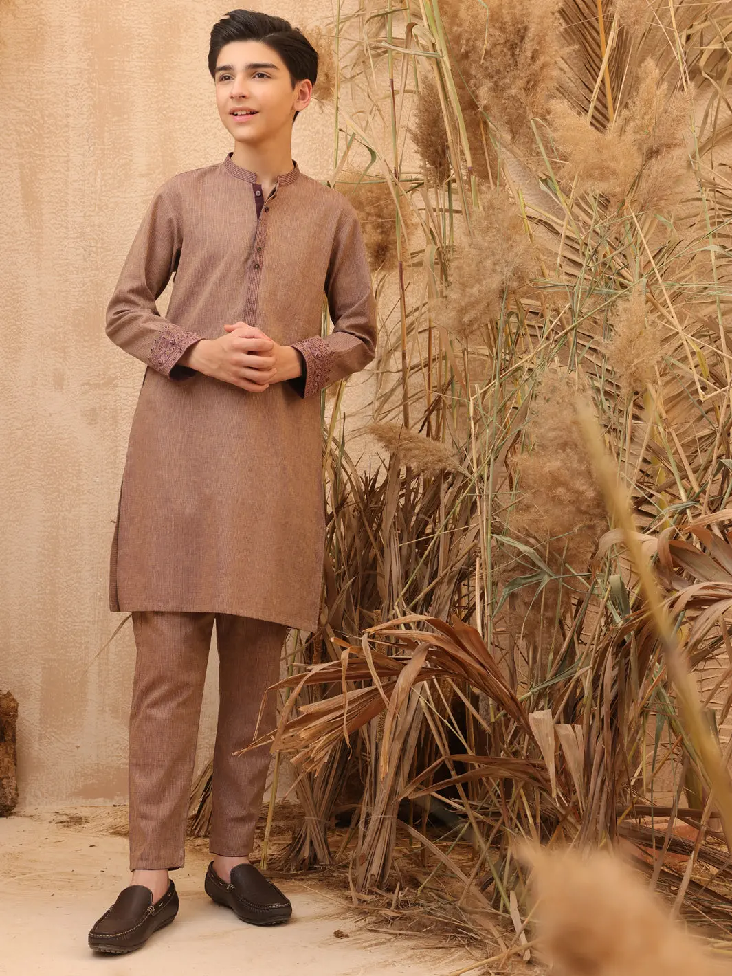 Brown Blended Kurta Trouser - Alt-Kt-022 1
