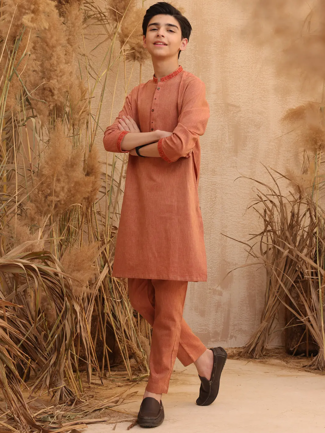 Orange Blended Kurta Trouser - Alt-Kt-033 1