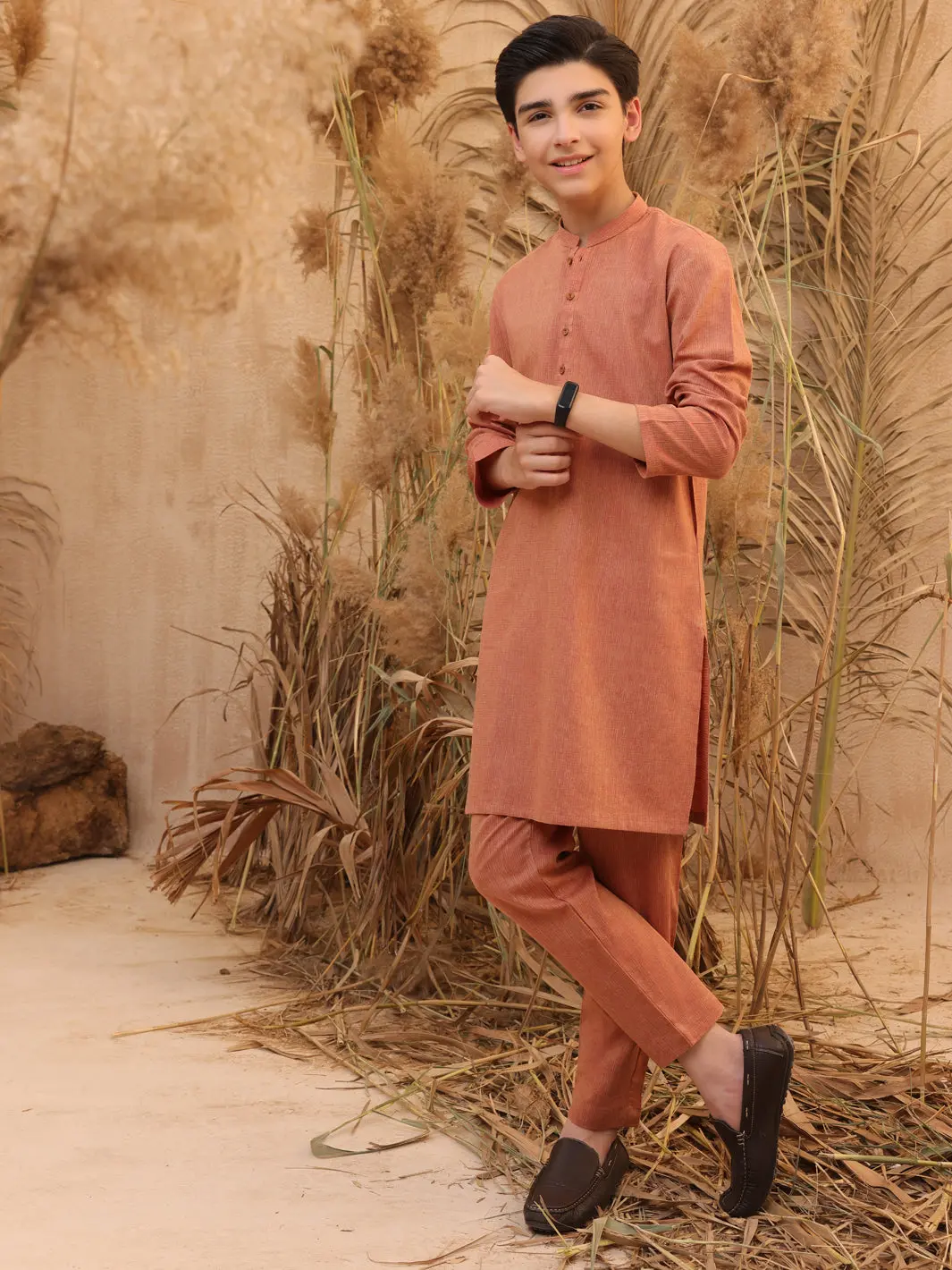 Orange Rust Blended Kurta Trouser - Alt-Kt-034 1