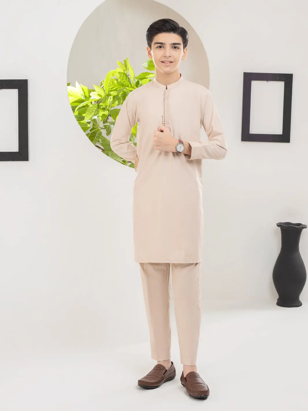 Cream Blended Kurta Trouser - Alt-Kt-039 1