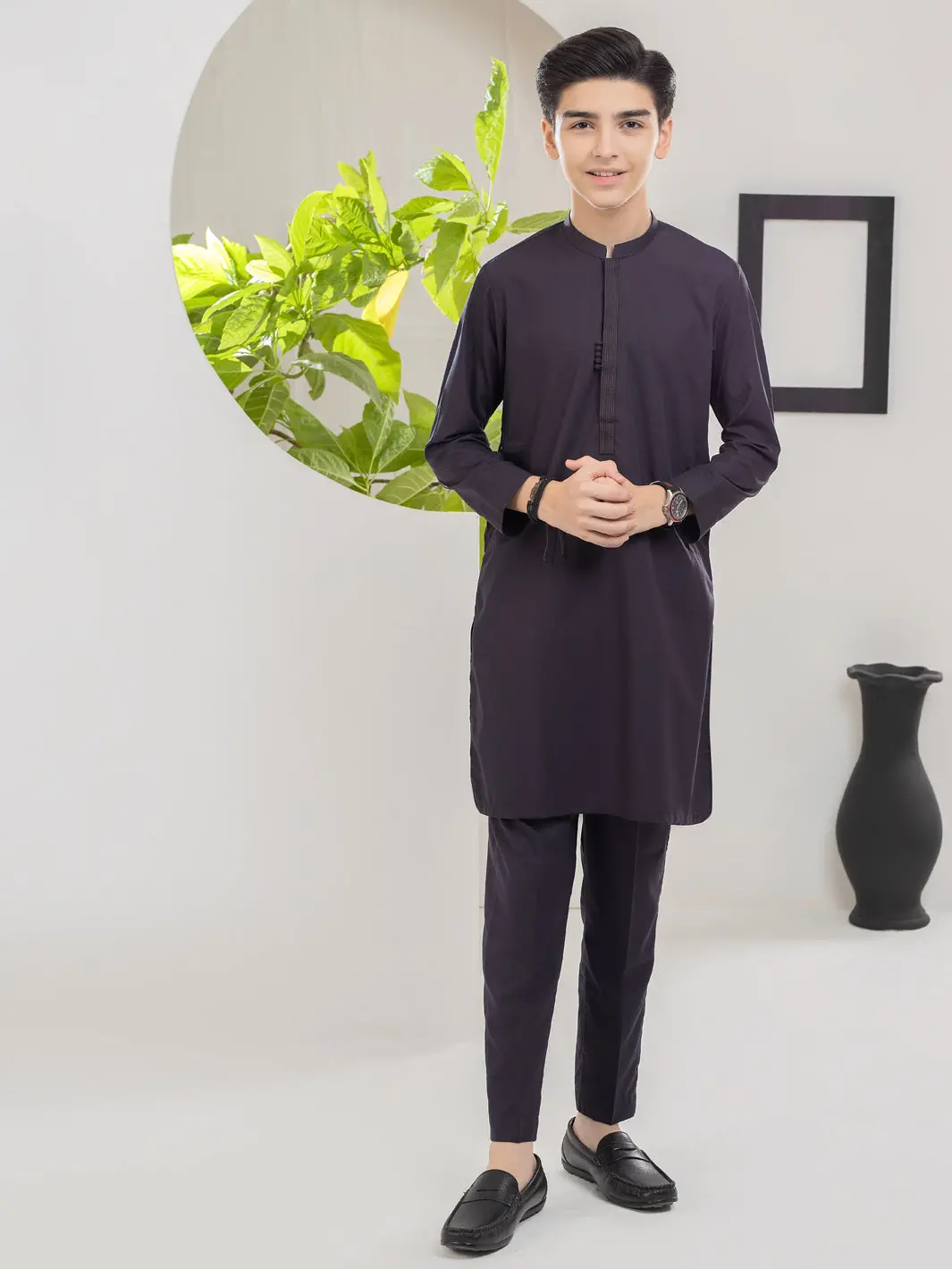 Dark Purple Blended Kurta Trouser - Alt-Kt-040 1