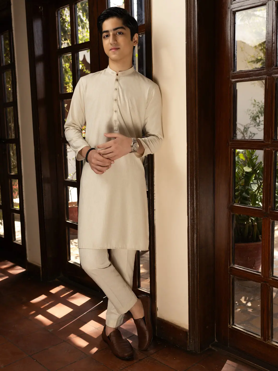 Off White Blended Kurta Trouser - Alt-Kt-076 1