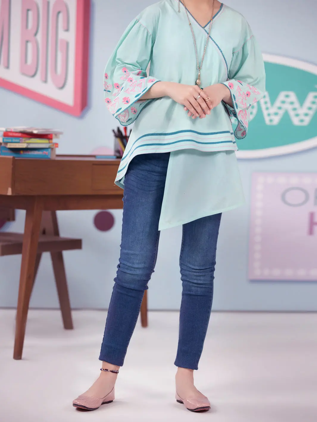 Ferozi Cambric Kurti - Alt-Lk-1010 1