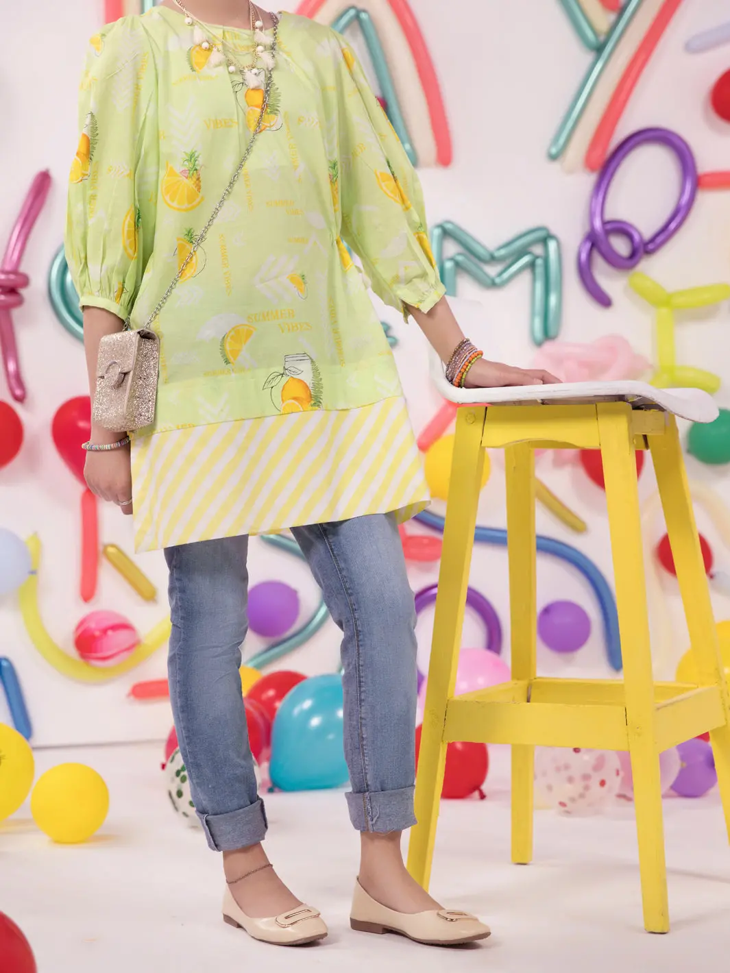 Lime Green Lawn Kurti - Alt-Lk-1014 1