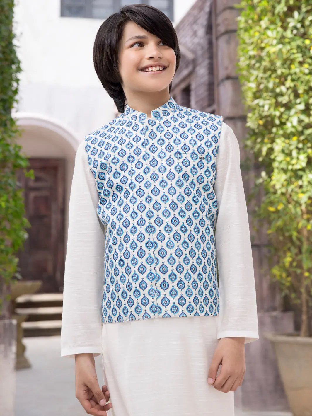 Blue Blended Boy Waistcoat - Alt-Wc-005 1