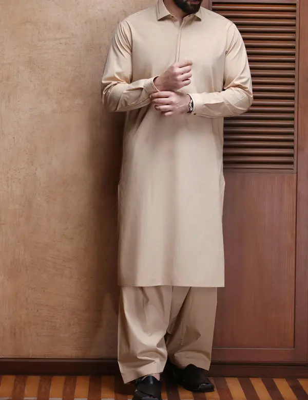 Beige Kameez Shalwar - Alwa-Ks-051 1