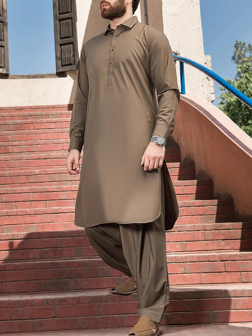 Green Blended Kameez Shalwar - Alwa-Ks-152 1