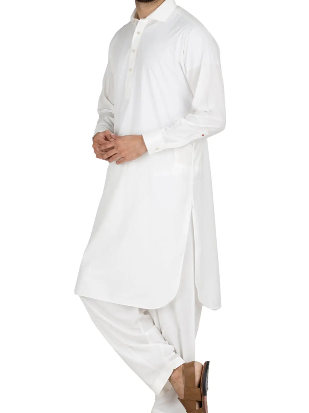White Blended Kameez Shalwar - Alwa-Ks-160 1