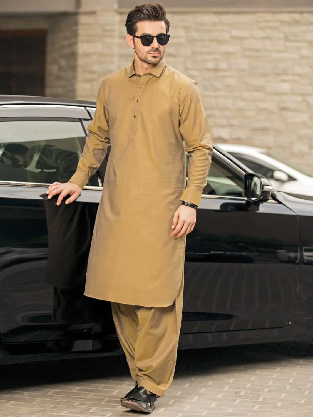 Green Blended Kameez Shalwar - Alwa-Ks-252 1