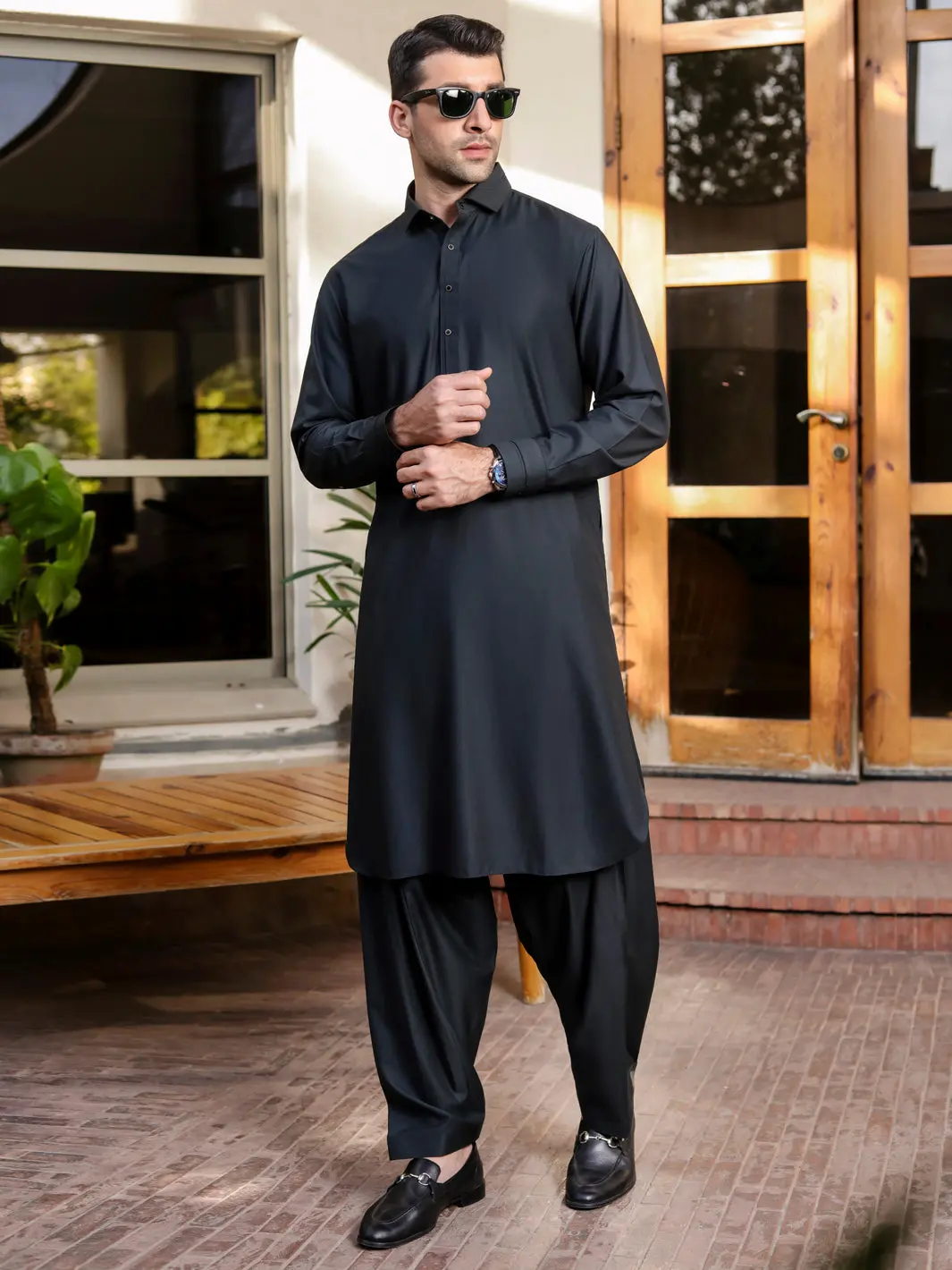 Green Kameez Shalwar - Alwa-Ks-282 1