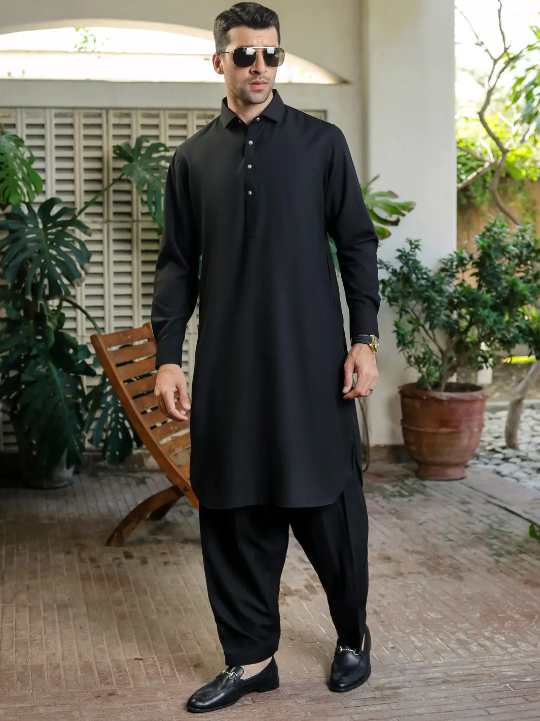 Black Kameez Shalwar - Alwa-Ks-284 1