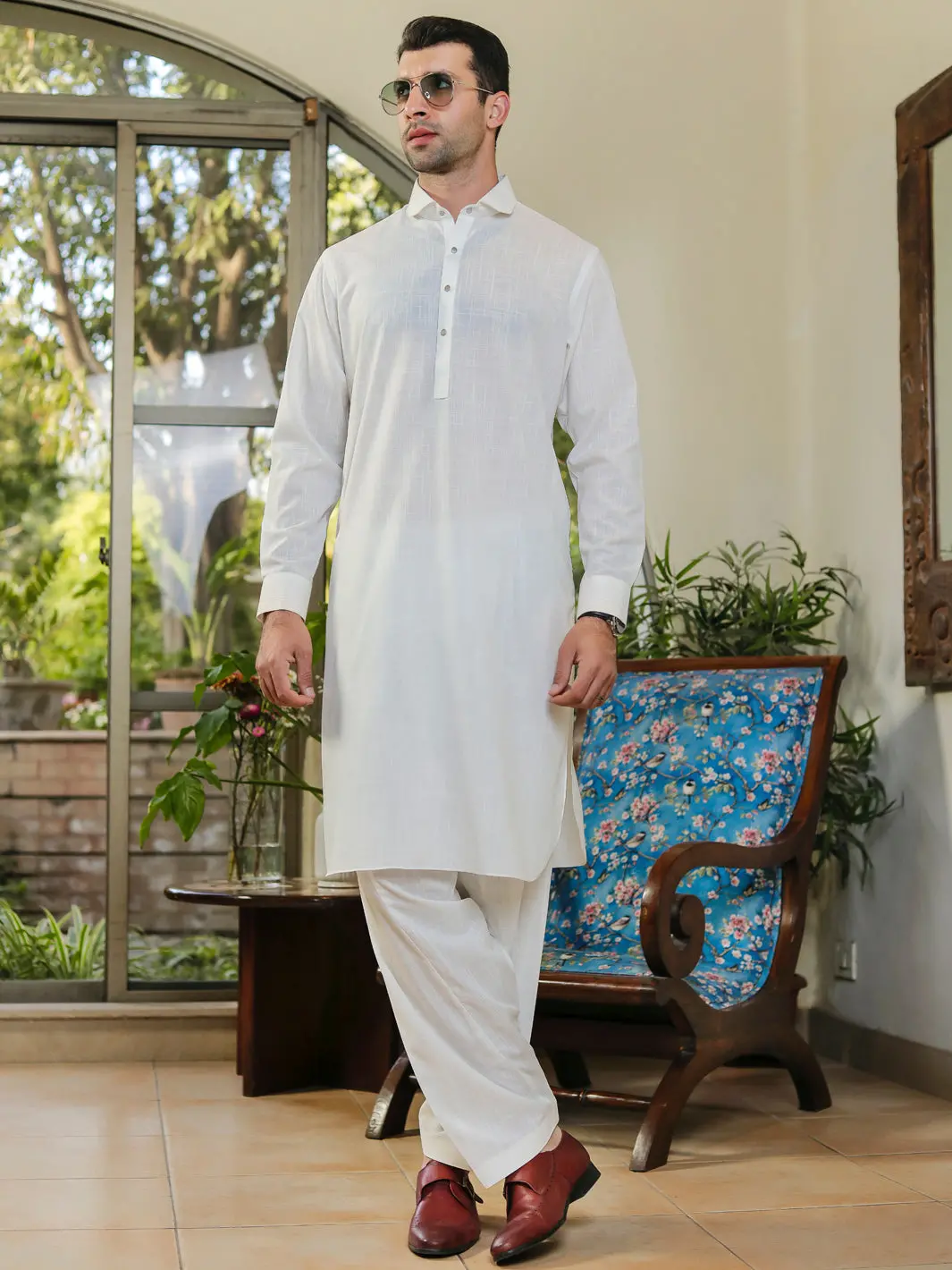 White Kameez Shalwar - Alwa-Ks-312 1