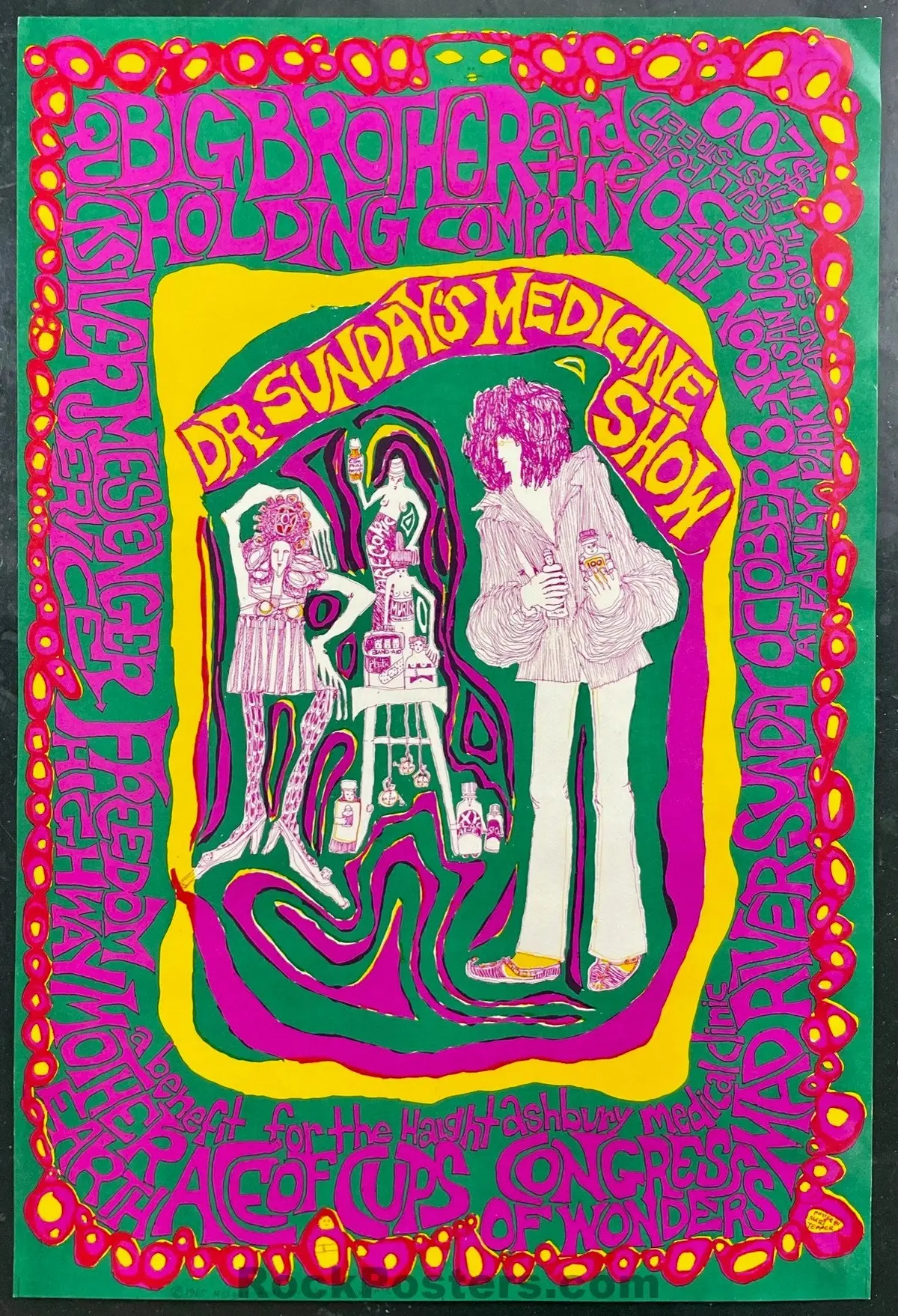 Auction - Aor 2.339 - Janis Joplin Big Brother - Mari Tepper - San Jose - 1967 Concert Poster - Excellent 1