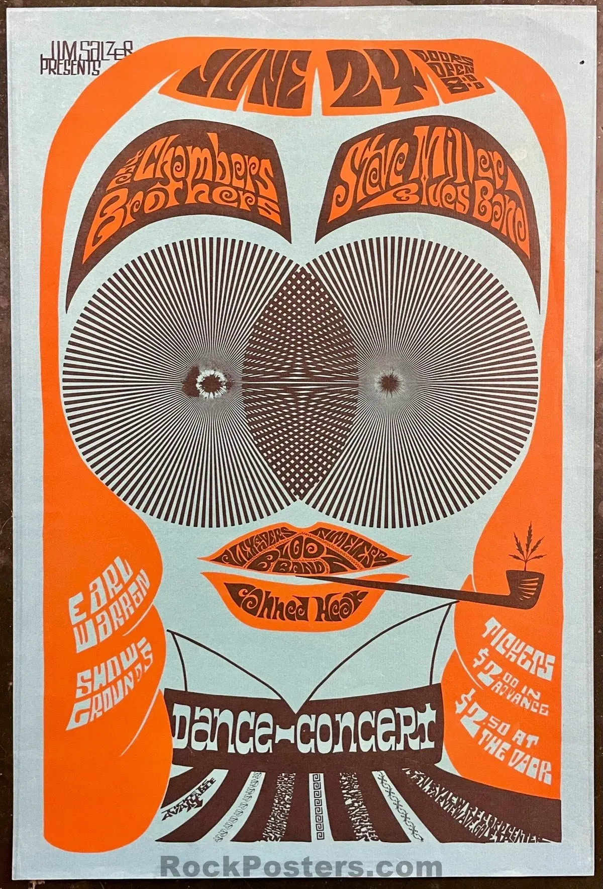 Auction - Aor 3.37 - Chambers Brothers - Santa Barbara - 1967 Concert Poster - Excellent 1