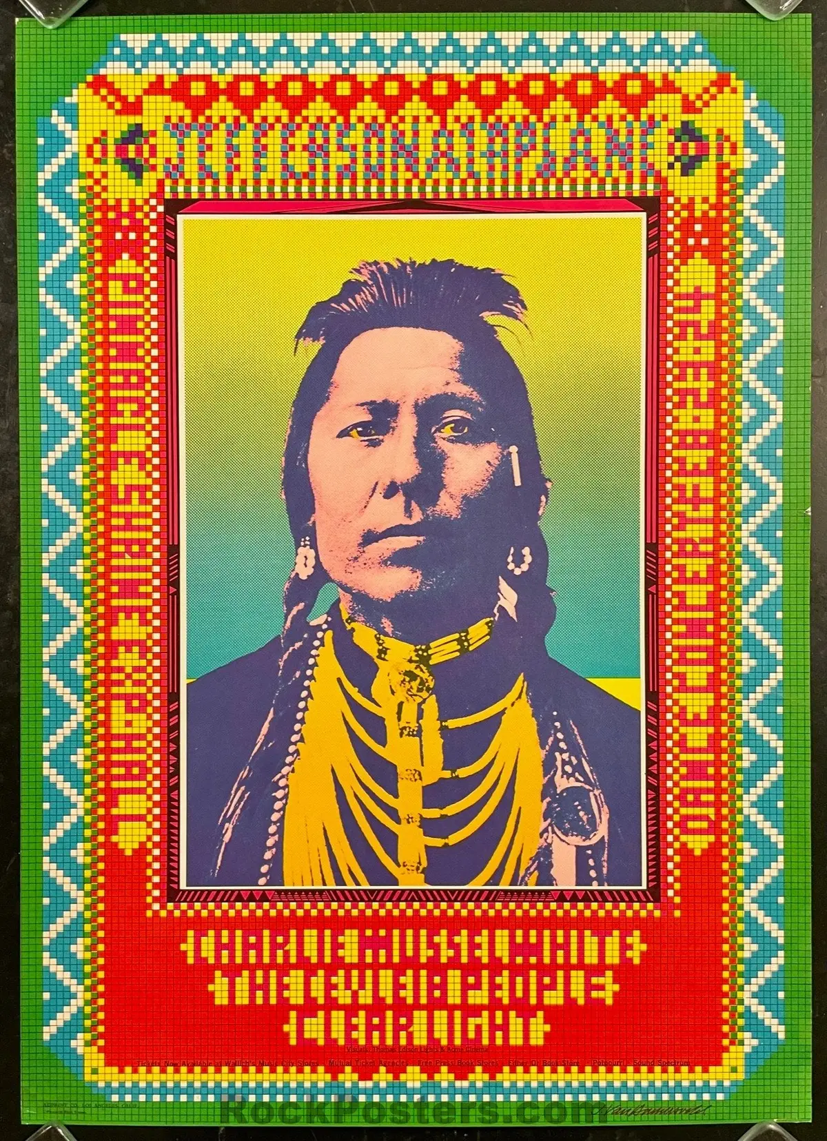 Auction - Aor 3.66 - Jefferson Airplane - Van Hamersveld -  Shrine L.A. - 1968 Concert Poster - Very Good 1