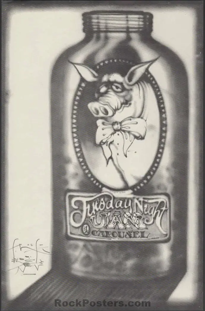 Auction - Aor 2.170 - Tuesday Night Jam - Stanley Mouse Signed - Carousel Ballroom - 1968 Handbill - Near Mint 1