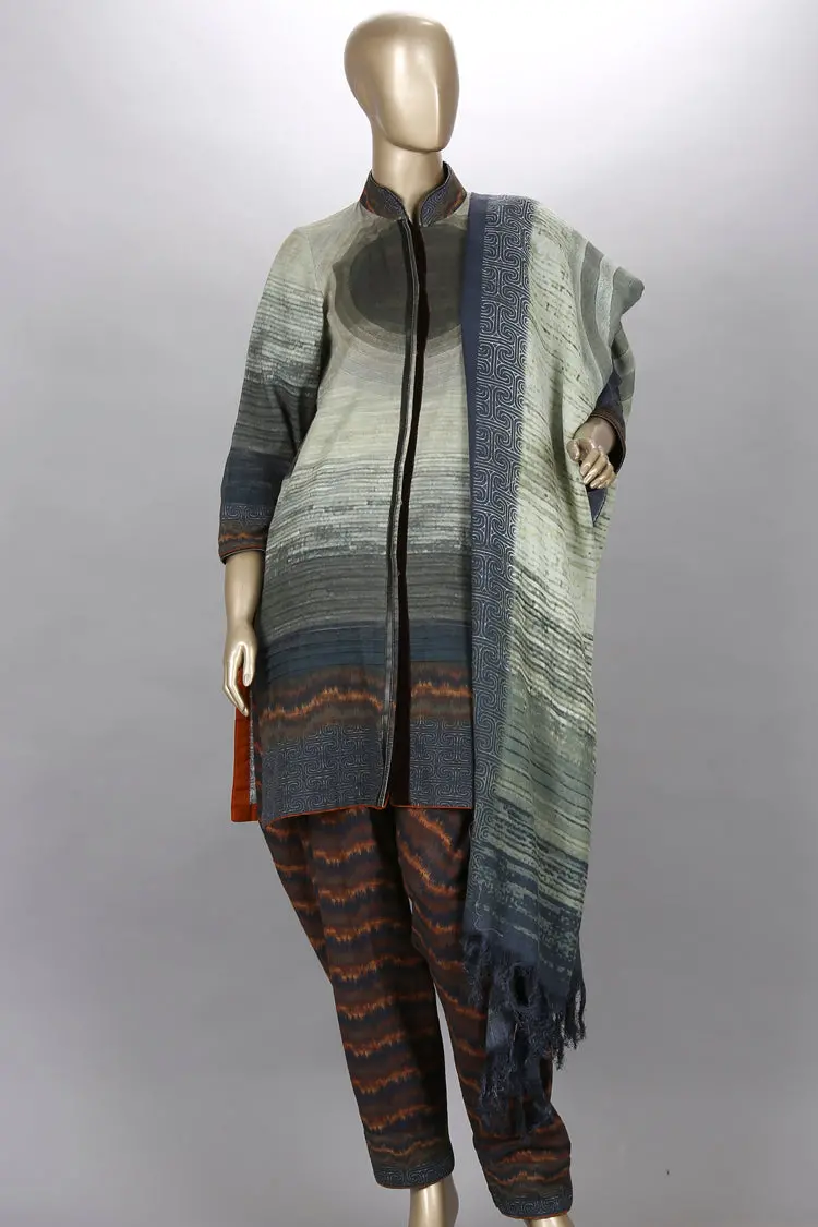 Grey 3Pc Unstitched - Awp-082 1