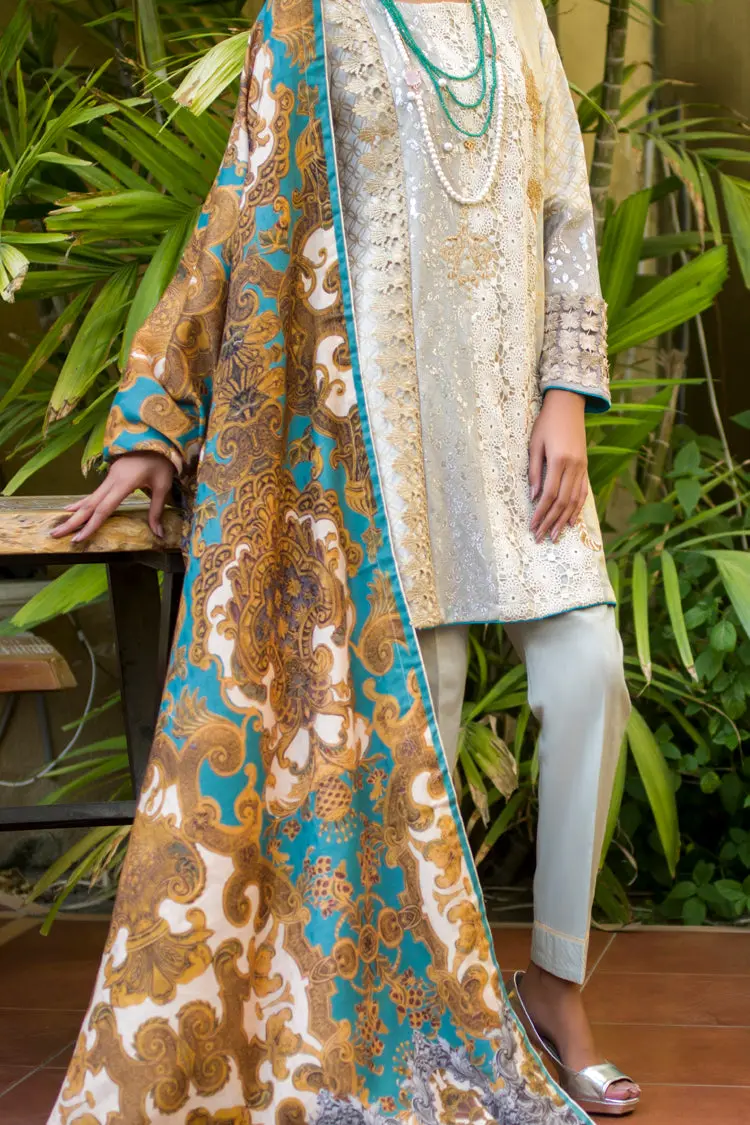 Light Green Khaddar/Qureshia 3Pc Stitched - Awp-190 1