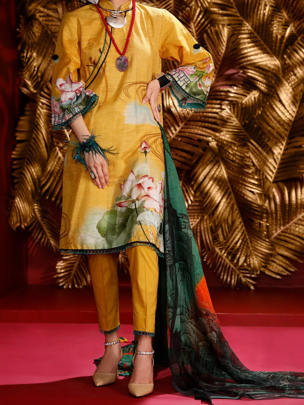 Yellow Khaddar 3Pc Stitched - Awp-3Ps-283 1