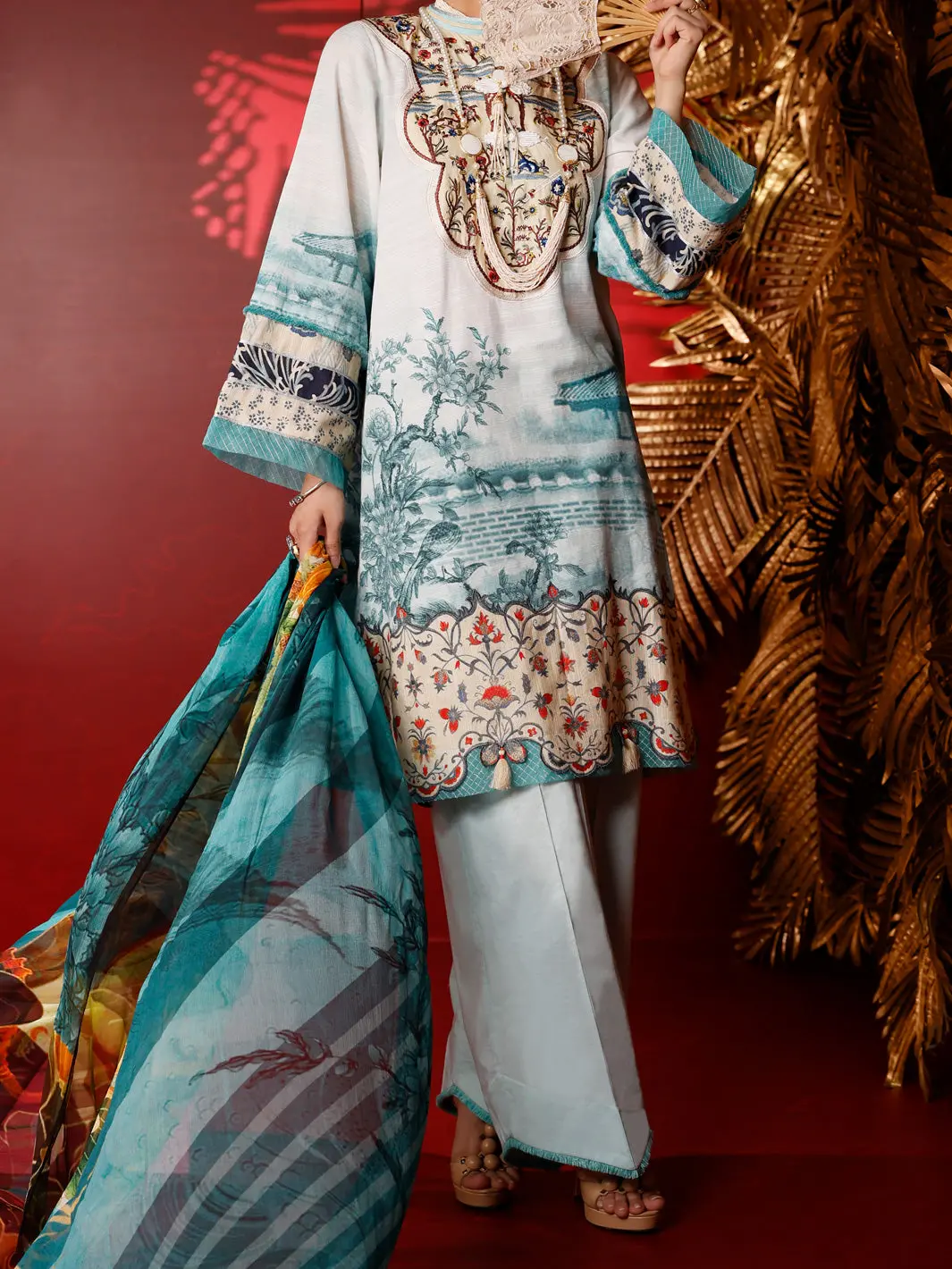 Aqua Khaddar 3Pc Unstitched - Awp-3Ps-284 1