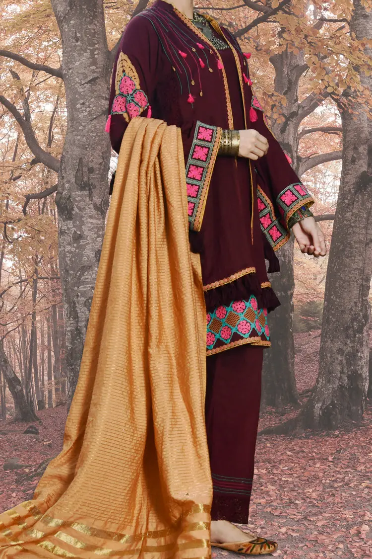 Maroon 3Pc Stitched - Awp-183 1