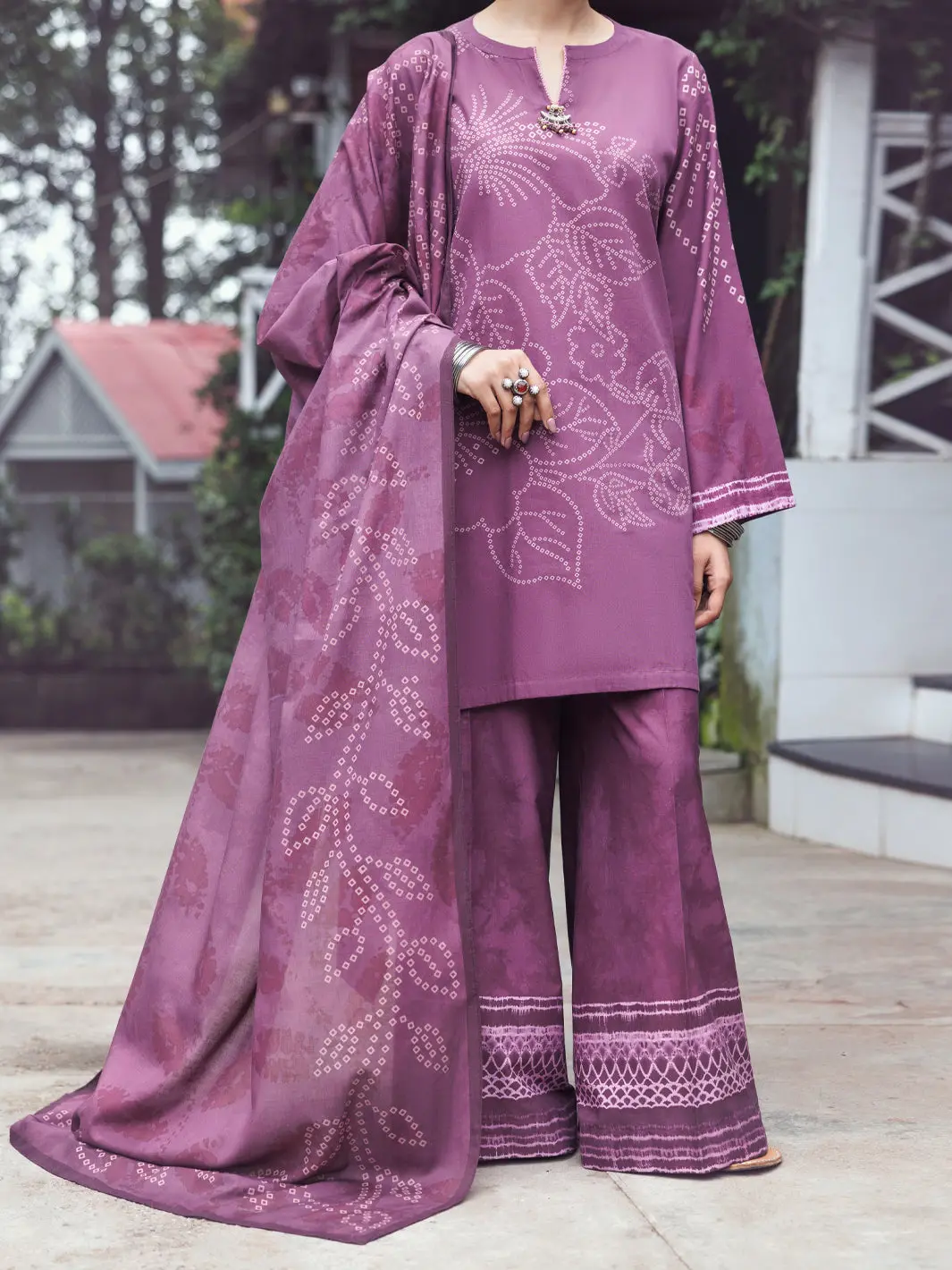 Purple Lawn 3Pc Stitched - Awp-3Ps-666 1