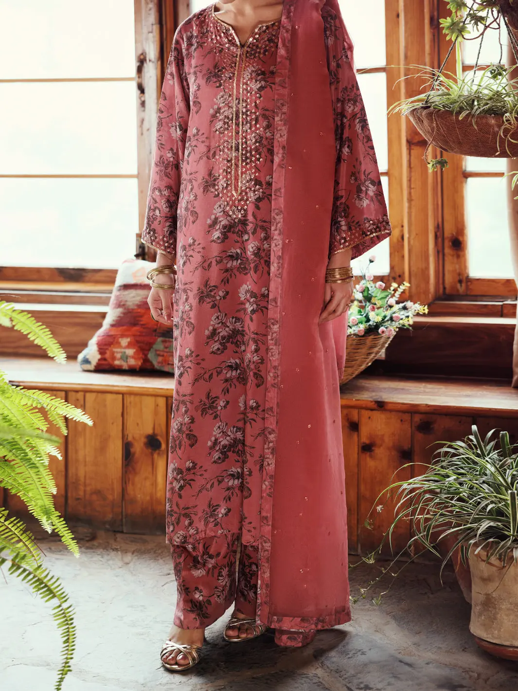Tea Pink Viscose 3Pc Stitched - Awp-3Ps-780 1