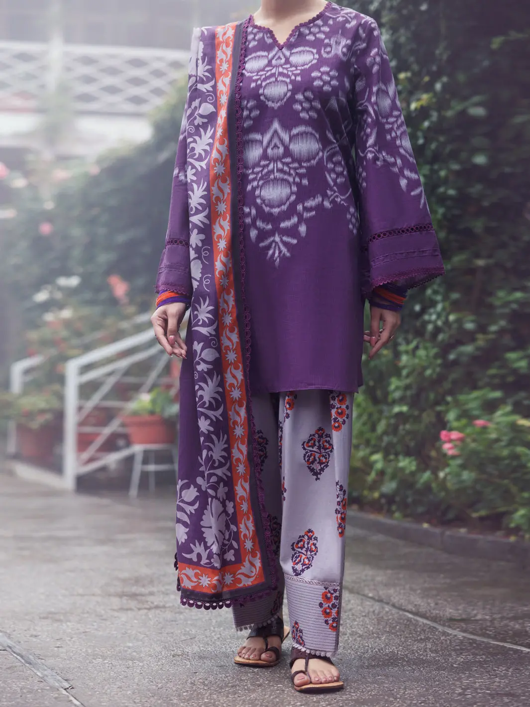 Plum Cambric 3Pc Unstitched - Awp-3Ps-791 1