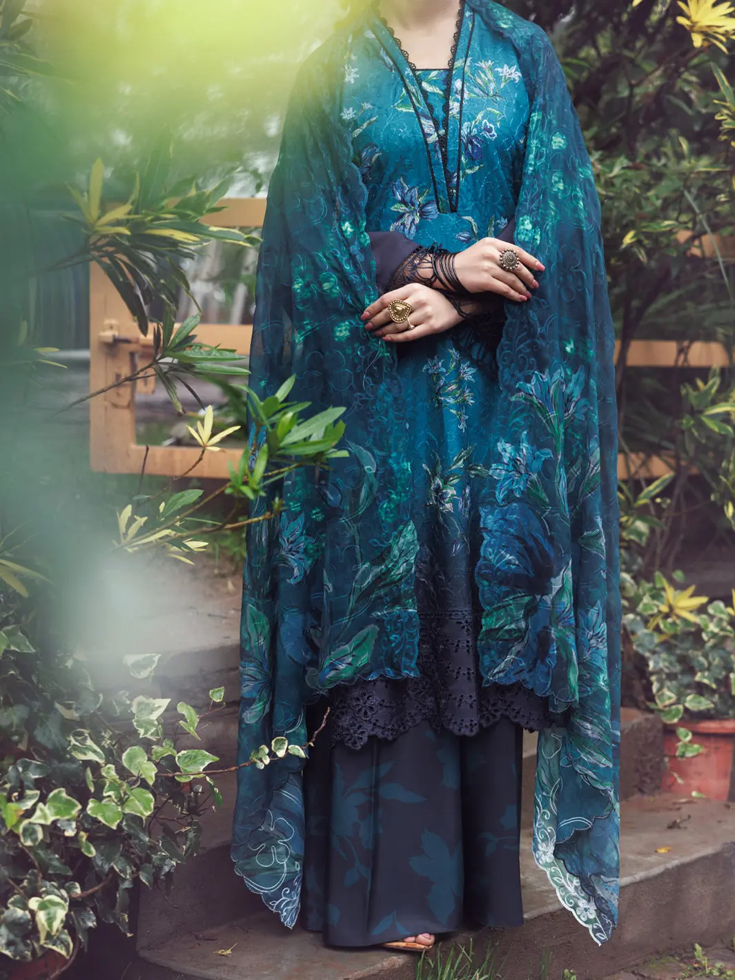 Teal Silk Lawn 3Pc Unstitched - Awp-3Ps-794 1