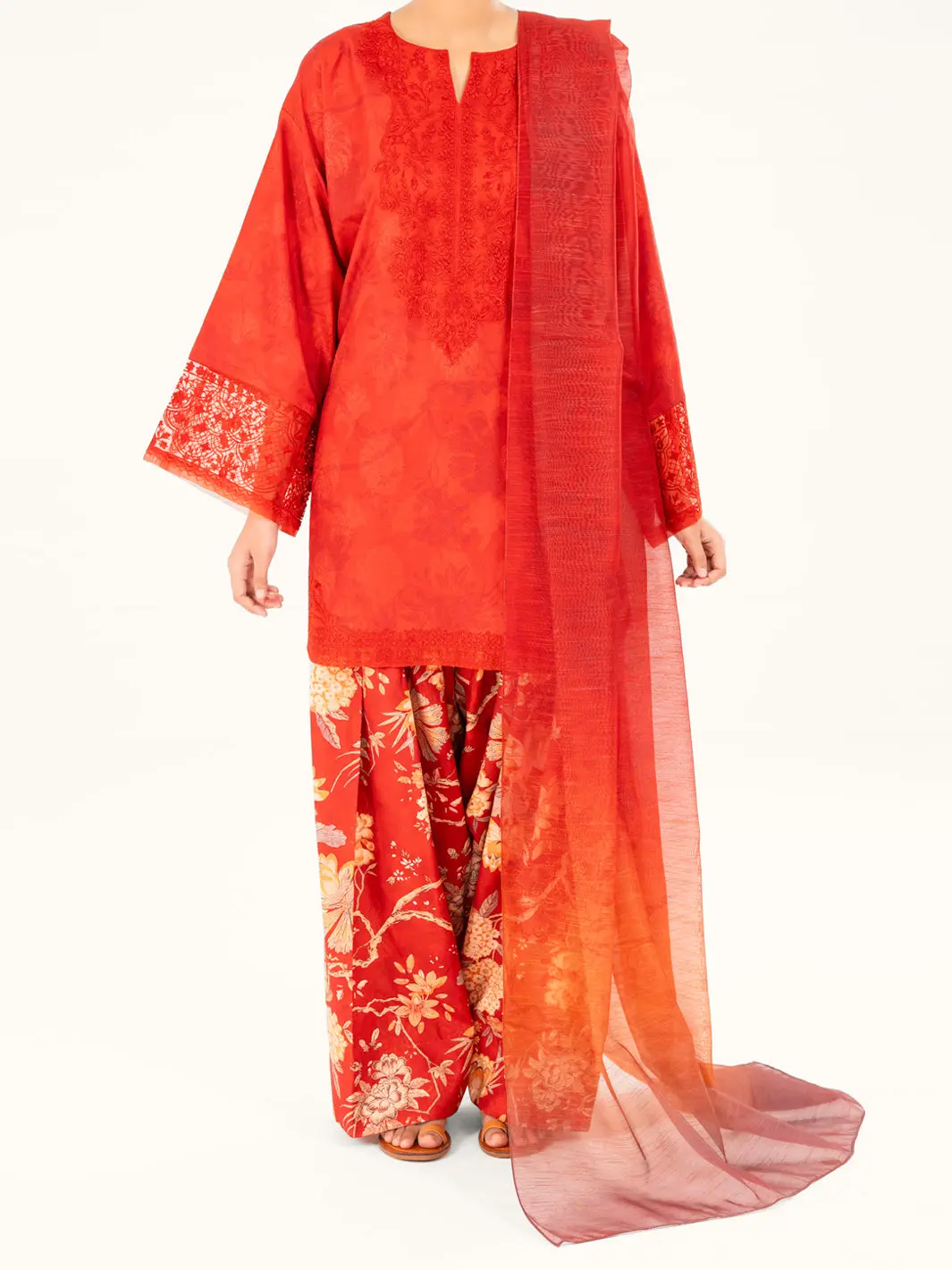 Red Poly-Jacquard 3Pc Stitched - Awp-3Ps-797 1