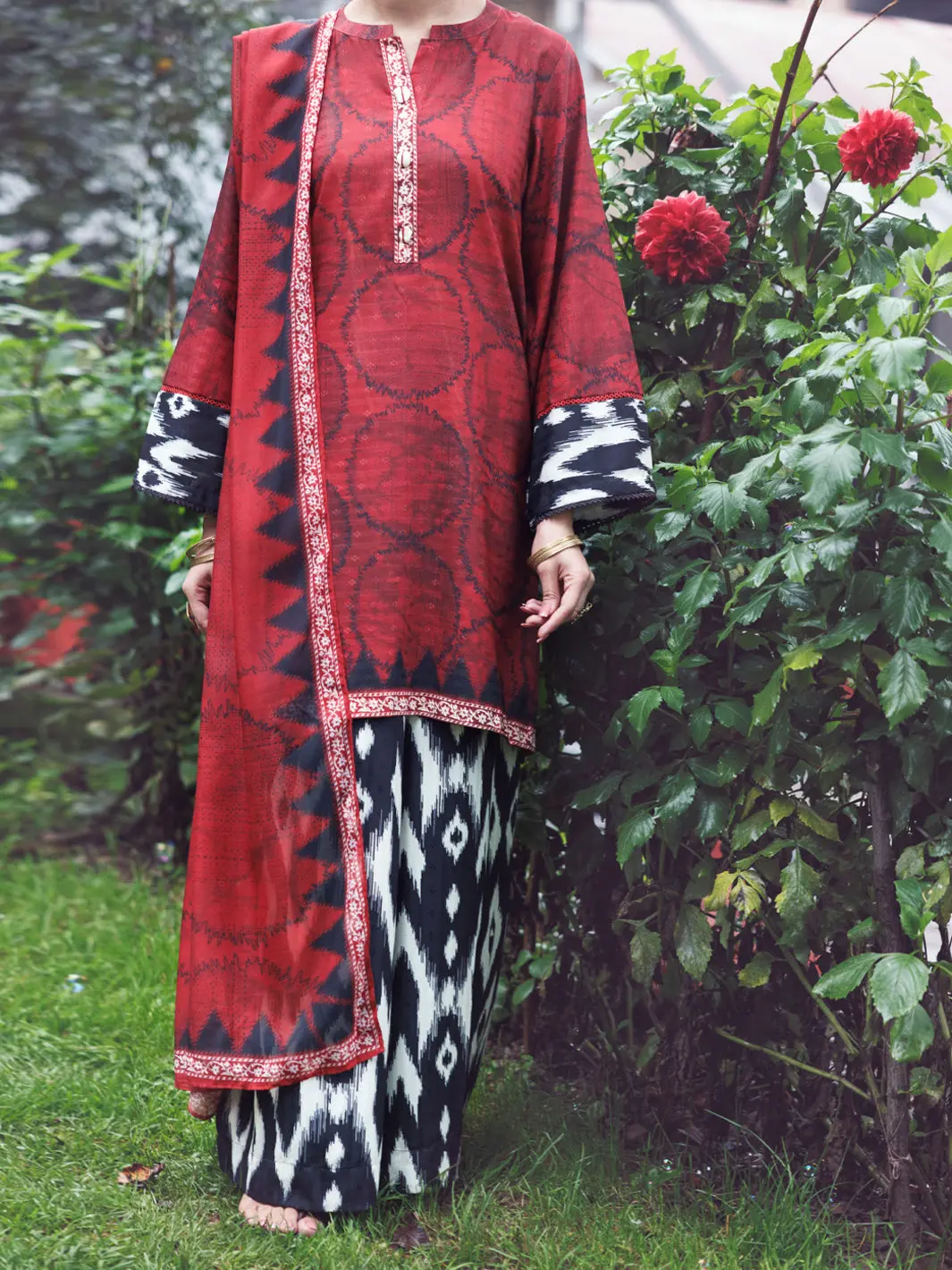 Maroon Lino Kara 3Pc Unstitched - Awp-3Ps-800 1