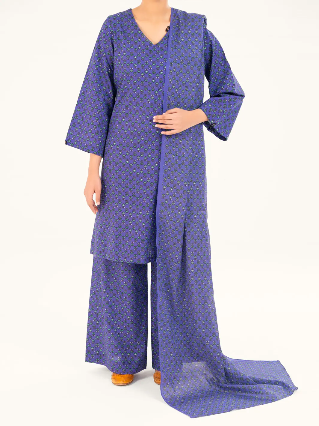 Purple Lawn 3Pc Stitched - Awp-3Ps-856 1