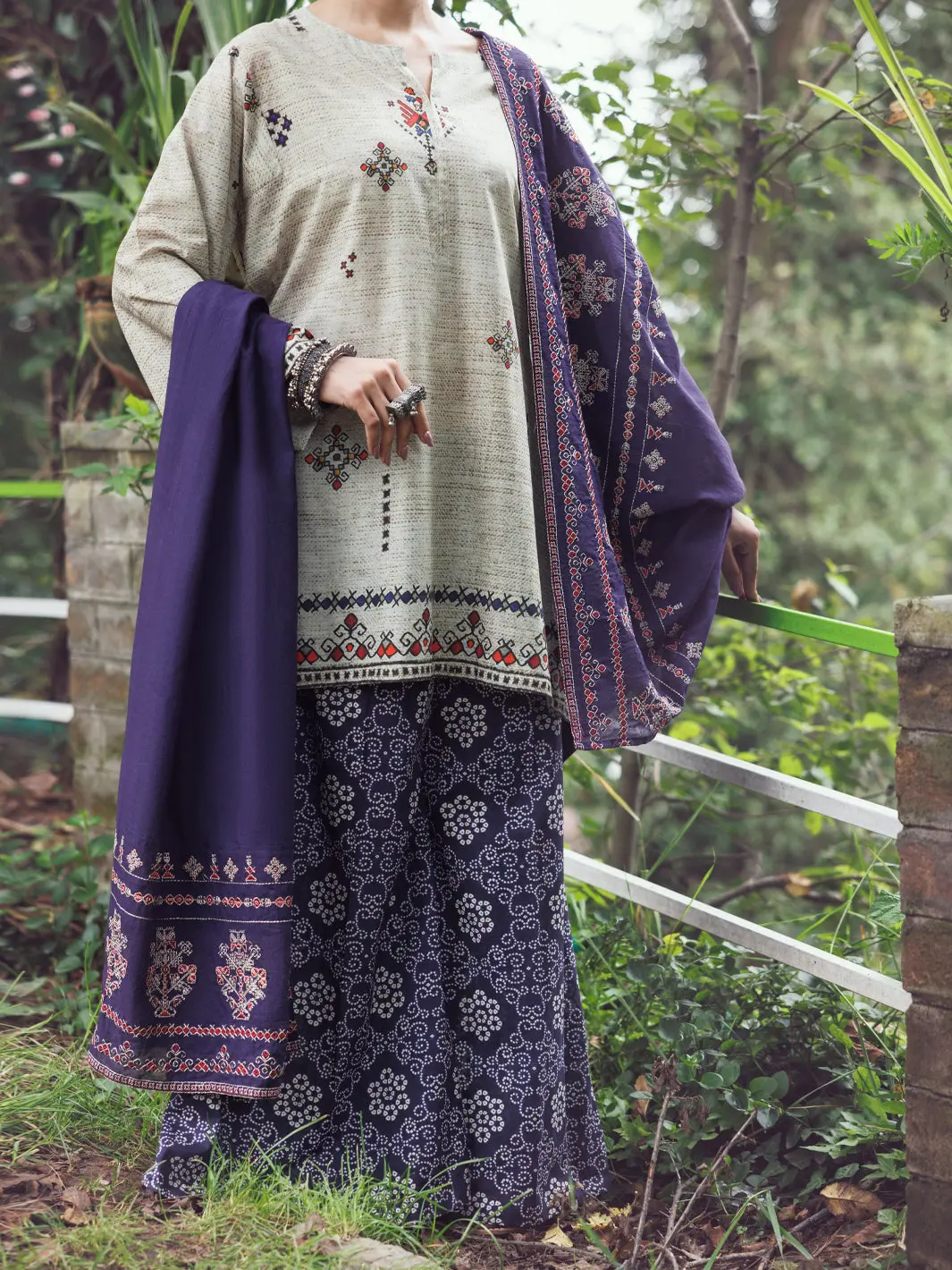 Beige Cambric 3Pc Stitched - Awp-3Ps-869 1
