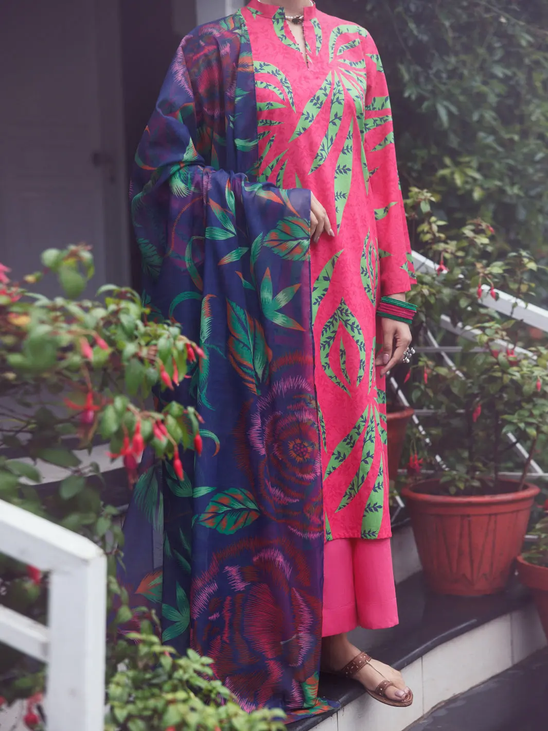 Pink Cambric 3Pc Unstitched - Awp-3Ps-871 1