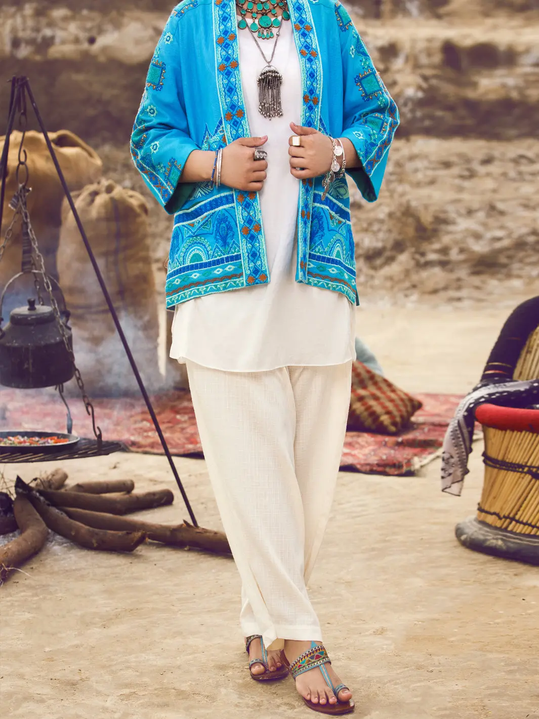 Ferozi Khaddar Jacket - Awp-Jt-397 1