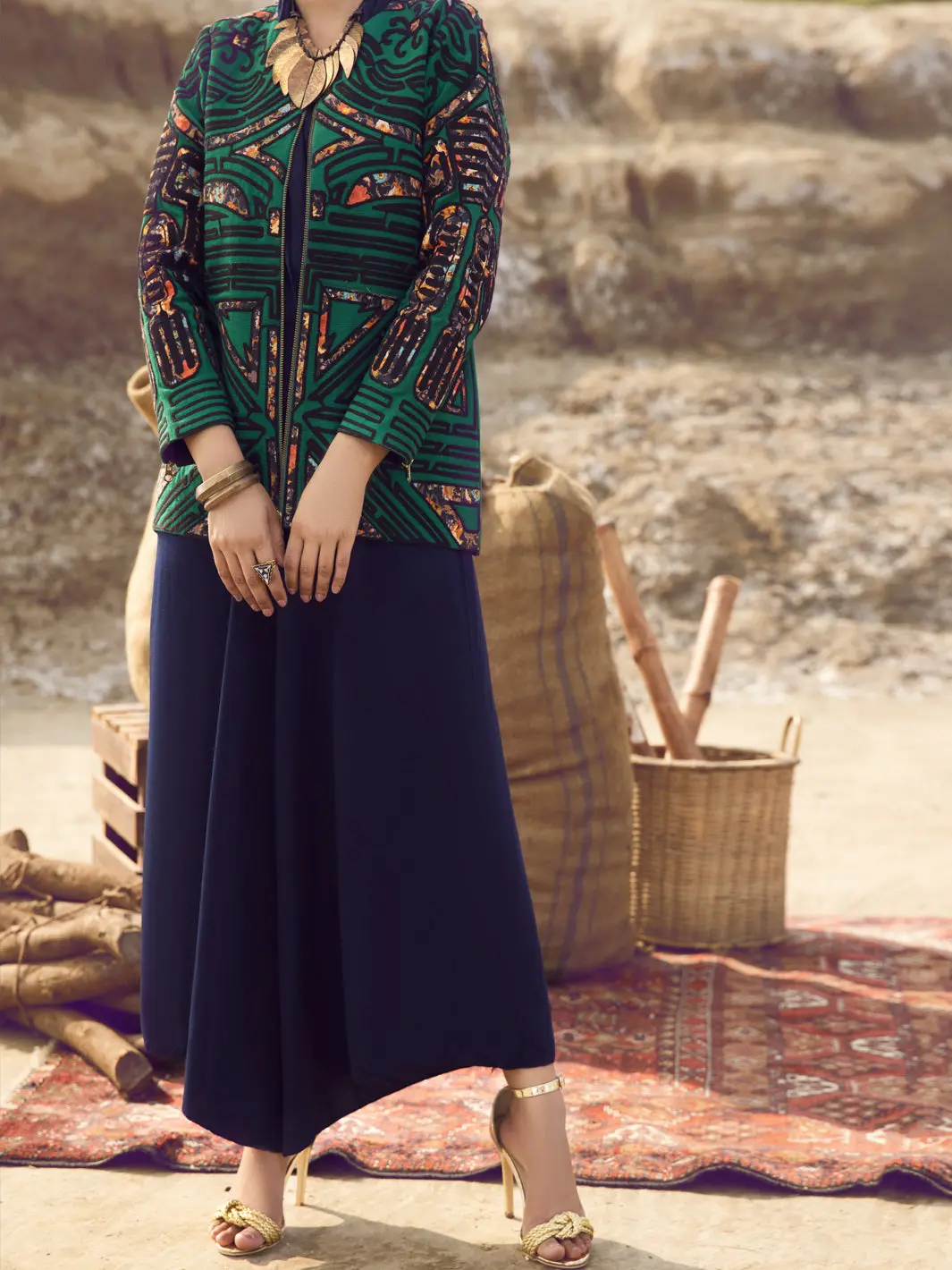 Green Khaddar Jacket - Awp-Jt-398 1