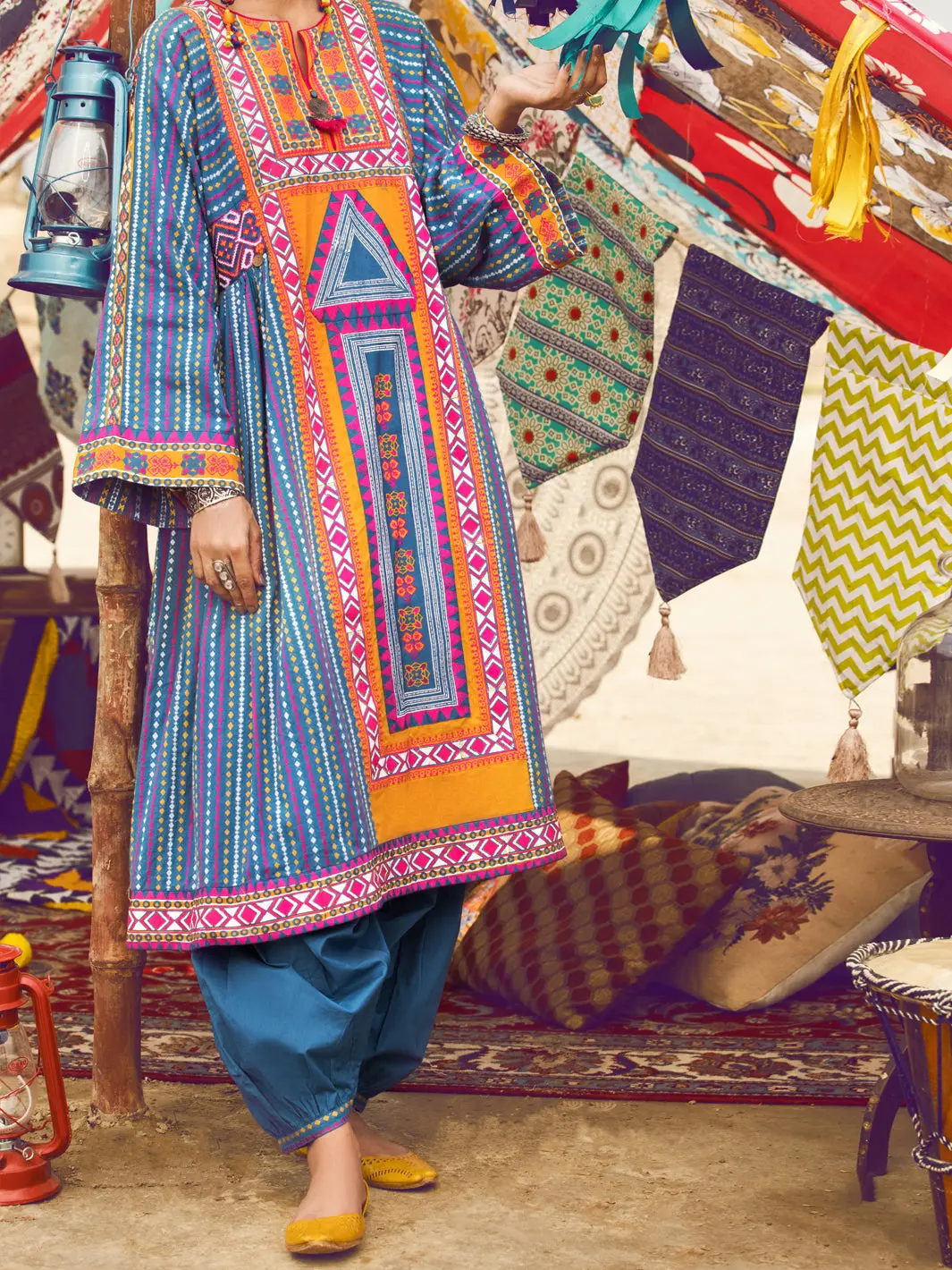 Blue Yarn Dyed Tunic - Awp-Lk-320 1
