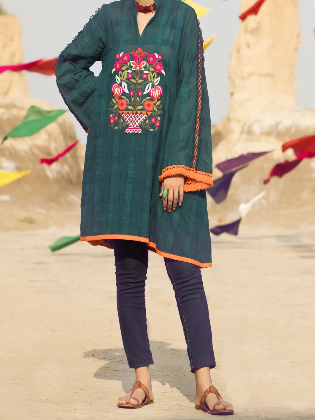 Green Dobby Tunic - Awp-Lk-379 1