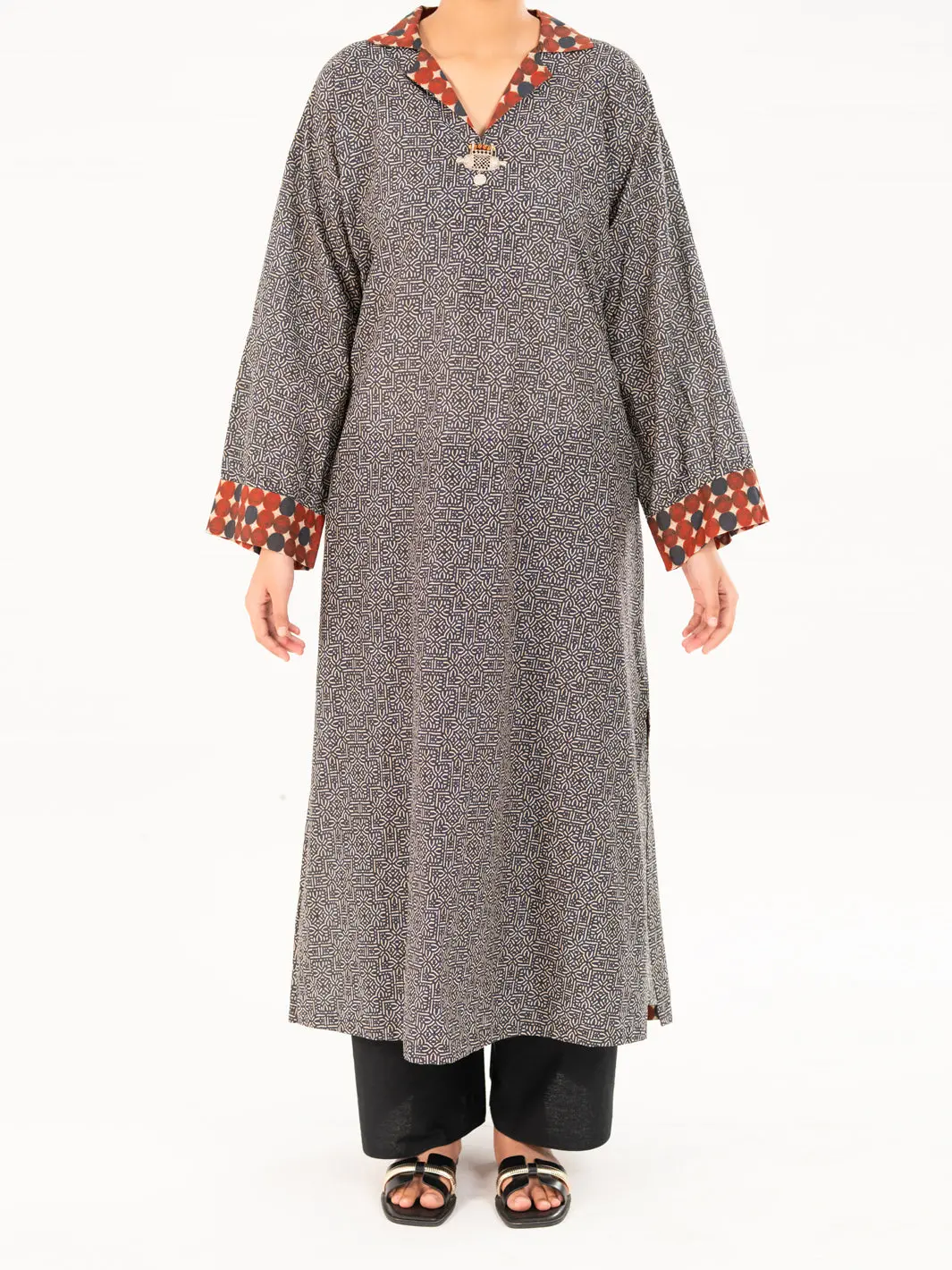 Brown Cambric Kurti - Awp-Lk-913 1