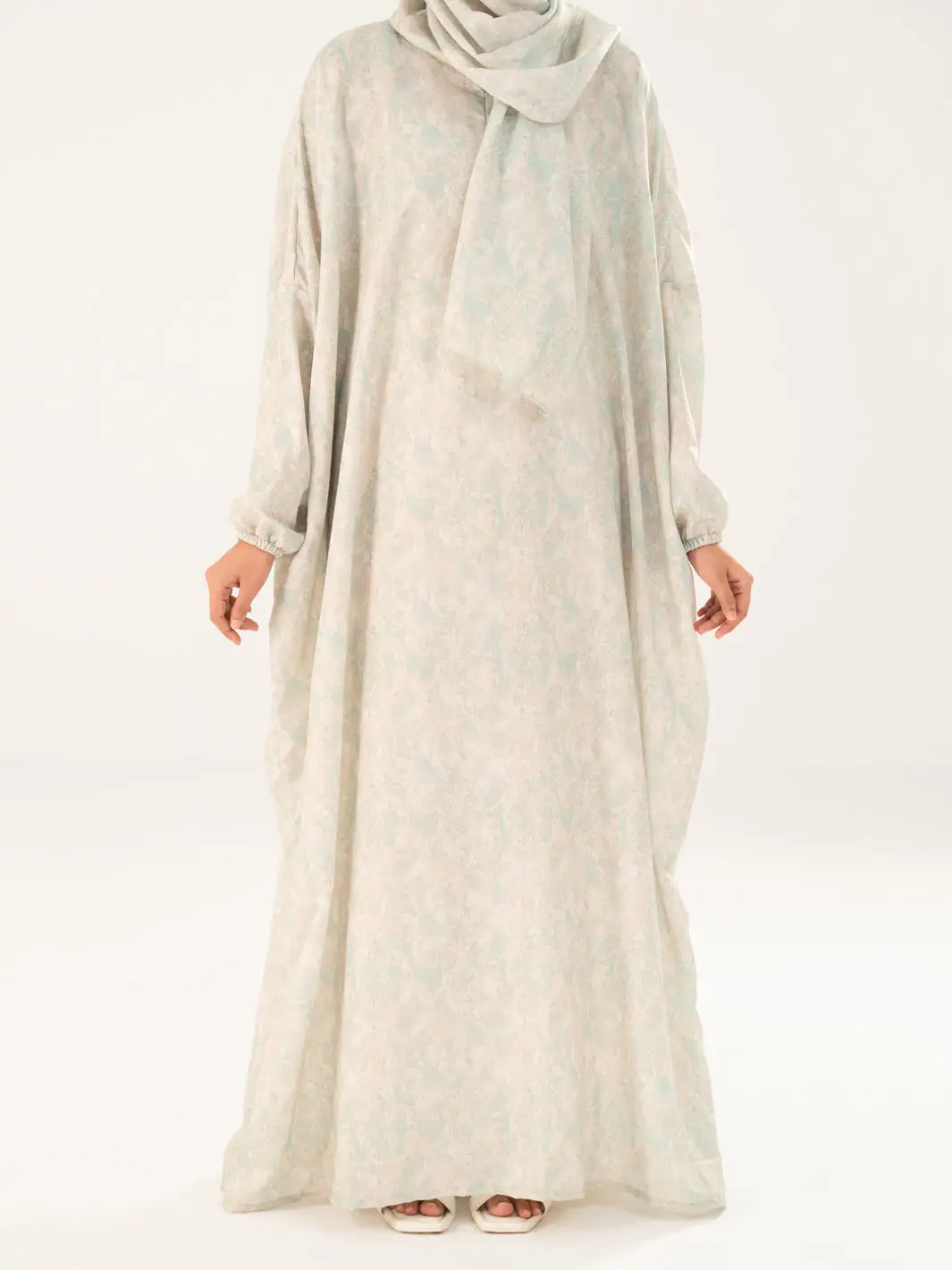 Pistachio Green Swiss Jacquard Salah Robe - Awp-Lk-Pd-918 1