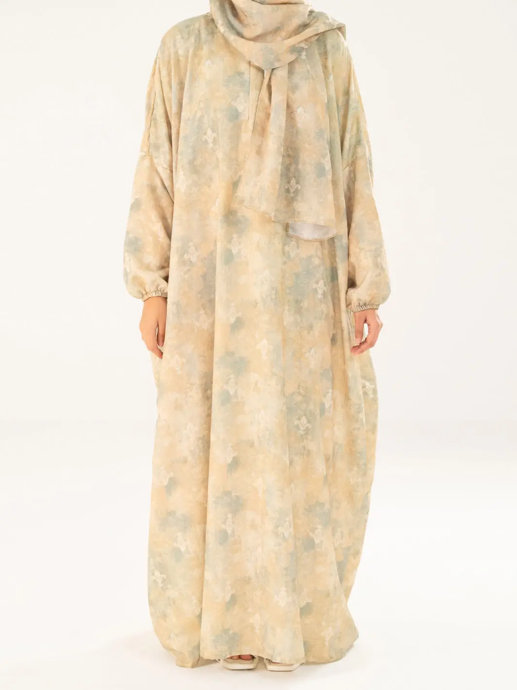 Pistachio Green Swiss Jacquard Salah Robe - Awp-Lk-Pd-919 1