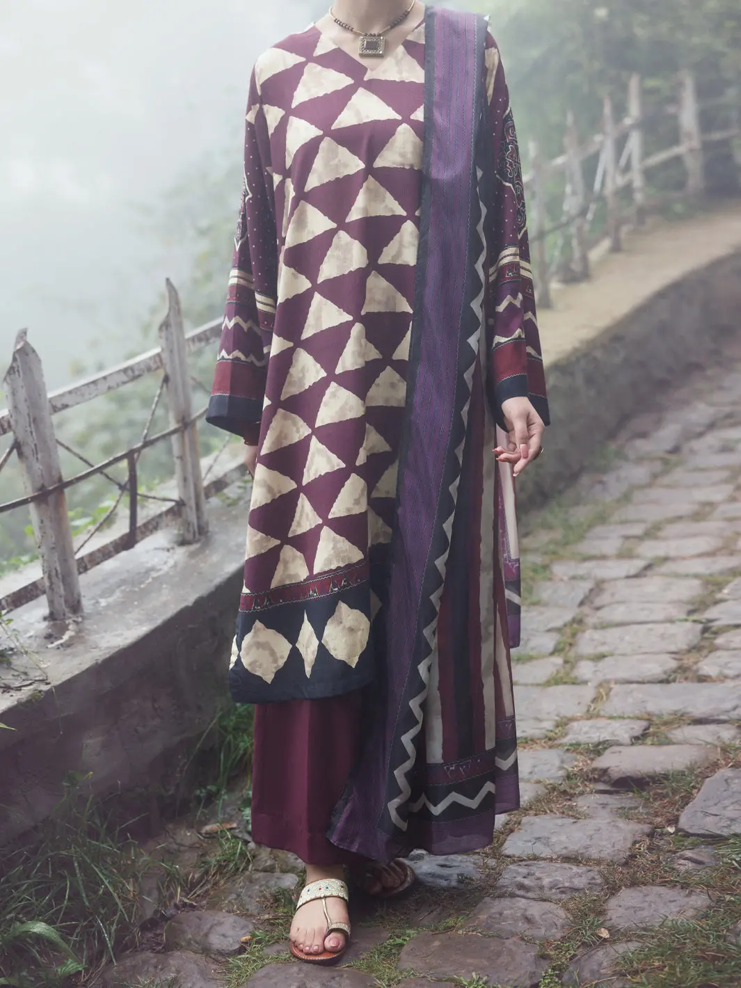 Plum Viscose Silk 2Pc Unstitched - Awp-2Ps-Lkd-839 1