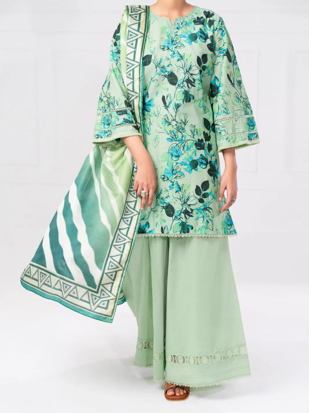 Light Green Cambric 2Pc Unstitched - Awp-2Ps-Lkd-Un-901 1