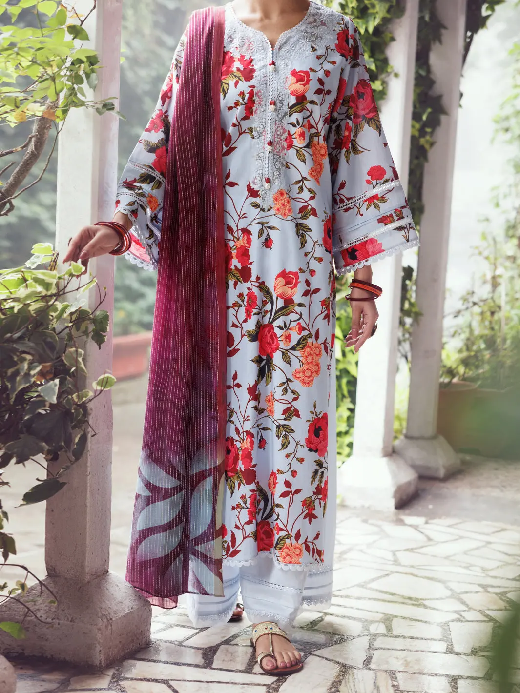 Multicolor Cambric 2Pc Unstitched - Awp-2Ps-Lkd-Un-905 1