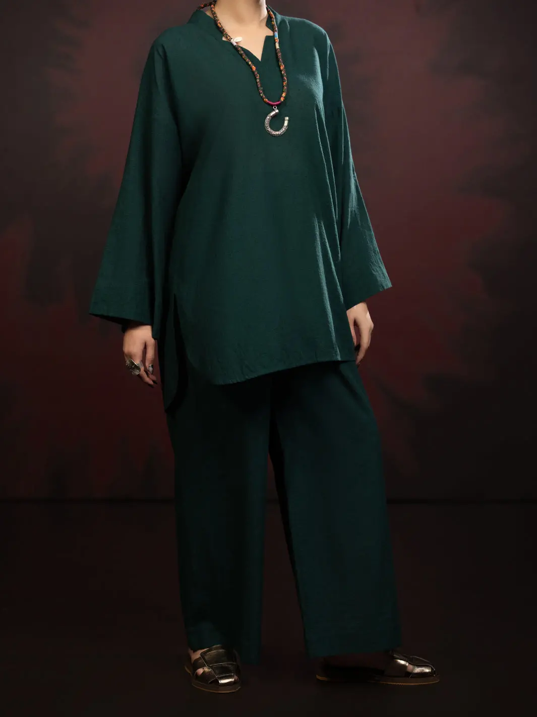 Green Karandi 2Pc Stitched - Awp-2Ps-Lks-817 1
