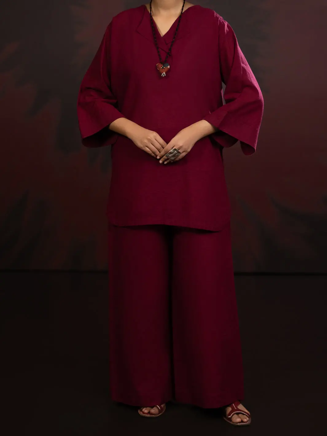 Maroon Karandi 2Pc Stitched - Awp-2Ps-Lks-818 1